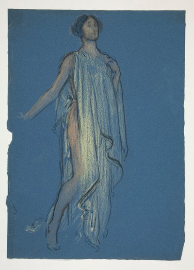 Skitse af en kvinde - kostumestudie til et teaterstykke? af Edwin Austin Abbey