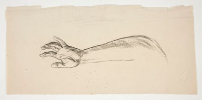 Skitse af en arm og hånd af Edwin Austin Abbey
