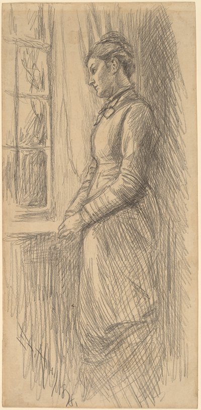 Solitude: Miss Vesta Rollinstall af Edwin Austin Abbey