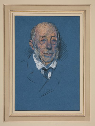 Undersøgelse. Ældre mand til kroning af Edwin Austin Abbey
