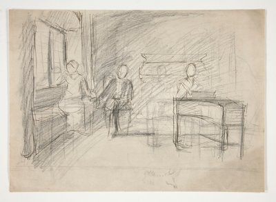 Studie til en gammel sang(?) (akvarel) af Edwin Austin Abbey