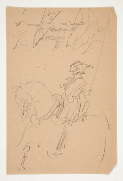 Studie for Columbus i den nye verden(?) (oliemaleri) af Edwin Austin Abbey