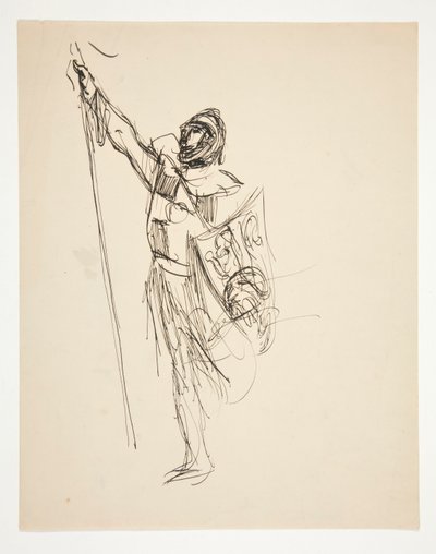 Study for Crusaders Sighting Jerusalem (oliemaleri) af Edwin Austin Abbey