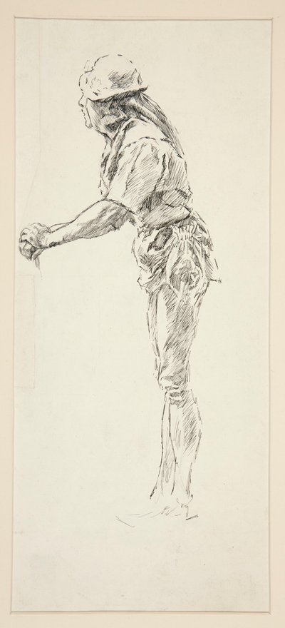 Studie for Dull, from Love af Edwin Austin Abbey