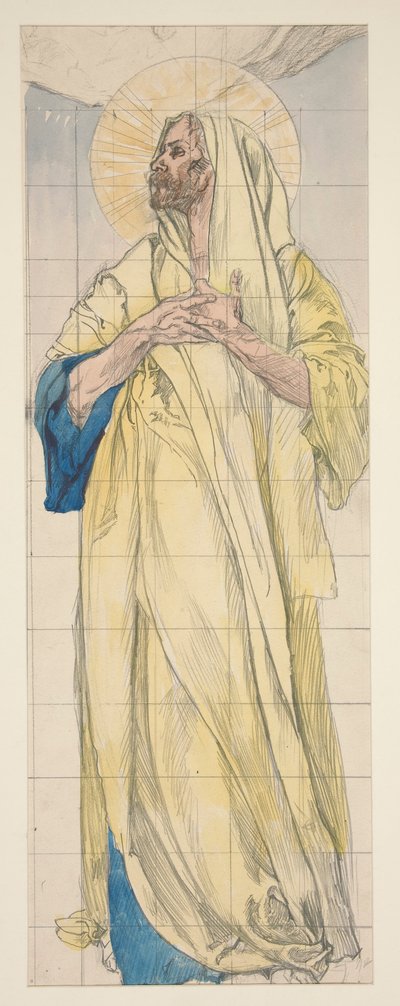 Studie for Louis Comfort Tiffany af Edwin Austin Abbey