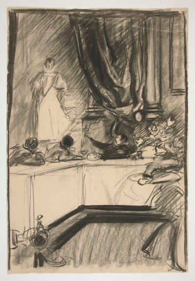 Studie for Petruchio og Katharina af Edwin Austin Abbey