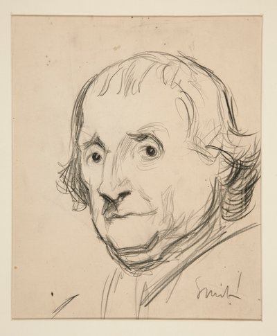 Study for Smith?: skitse til vægmaleri til statshovedbygningen i Harrisburg, Pennsylvania, 1902-1911 (fuldført af John Singer Sargent) af Edwin Austin Abbey
