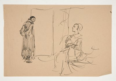 Studie til The Scarlet Letter (oliemaleri) af Edwin Austin Abbey