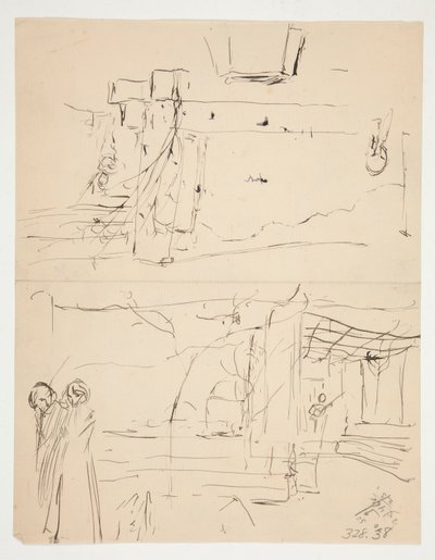 Studie til 12. nat (?) af Edwin Austin Abbey