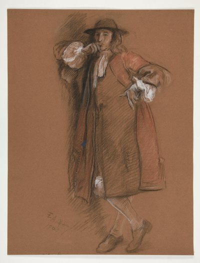 Studie for figur til venstre i af Edwin Austin Abbey