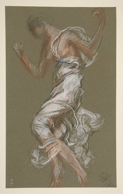 Undersøgelse for figur af 13.00 in af Edwin Austin Abbey