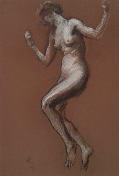 Undersøgelse for figur af 13.00 in af Edwin Austin Abbey