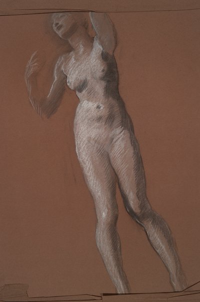 Undersøgelse for figur af 3 pm in af Edwin Austin Abbey