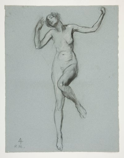 Undersøgelse for figur af 4 pm in af Edwin Austin Abbey