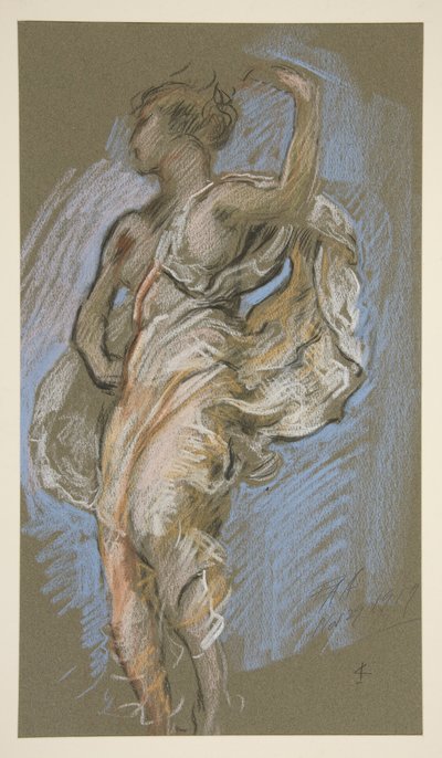Undersøgelse for figur af 4 pm in af Edwin Austin Abbey