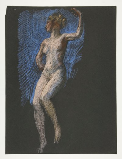 Undersøgelse for figur af 4 pm in af Edwin Austin Abbey
