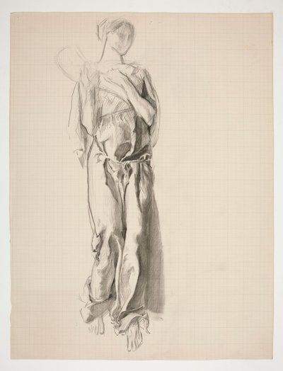 Undersøgelse for figur af overflod i vægmaleriet, Science Revealing the Treasures of the Earth, i State Capitol-bygningen i Harrisburg, Pennsylvania af Edwin Austin Abbey