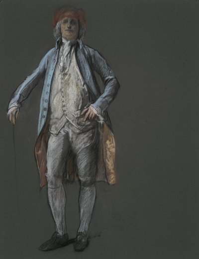 Undersøgelse af Benjamin Franklins figur i af Edwin Austin Abbey