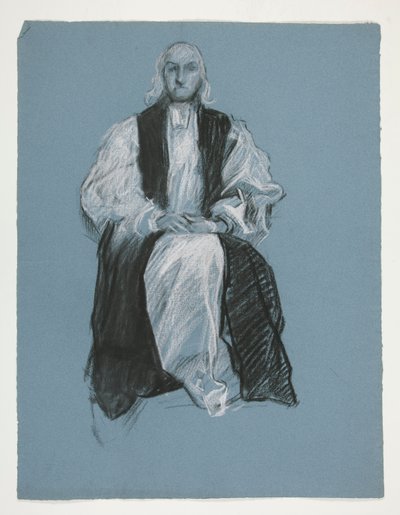Studie til skikkelse af biskop William White, i af Edwin Austin Abbey