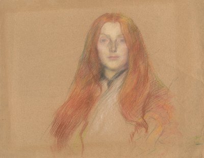Studie for leder af Ophelia af Edwin Austin Abbey