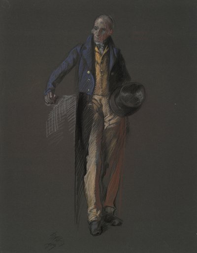 Studie til figuren af Stephan Girard, i af Edwin Austin Abbey