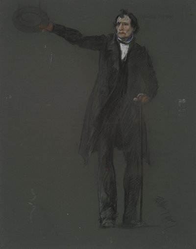 Undersøgelse af figuren Thaddeus Stevens, i af Edwin Austin Abbey