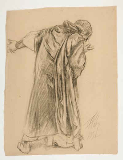 Studie af Sir Galahad, for et af vægmalerierne fra The Quest of the Holy Grail (en serie på femten malerier til Boston Public Library, færdiggjort i 1901) af Edwin Austin Abbey