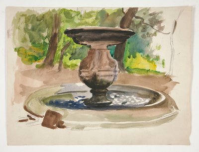 Studie af et springvand af Edwin Austin Abbey