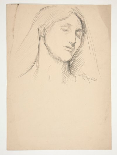Studie af en kvinde af Edwin Austin Abbey