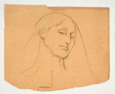 Studie af en kvinde af Edwin Austin Abbey