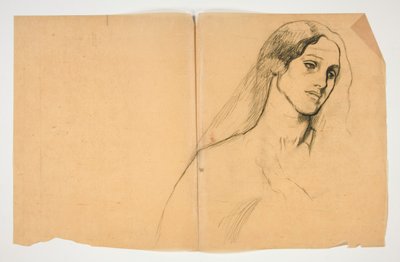 Studie af en kvinde af Edwin Austin Abbey