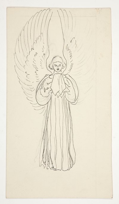 Study of an Angel, for The Quest of the Holy Grail (serie på femten malerier til Boston Public Library, afsluttet i 1901) af Edwin Austin Abbey