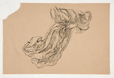 Studie af en engel (til farvet glas? til et loft?) af Edwin Austin Abbey