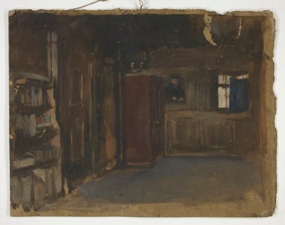 Studie af et interiør af Edwin Austin Abbey