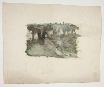 Studie af gåsepigen. af Edwin Austin Abbey