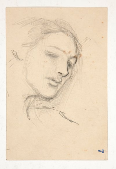 Studie af tre hoveder af en kvinde af Edwin Austin Abbey