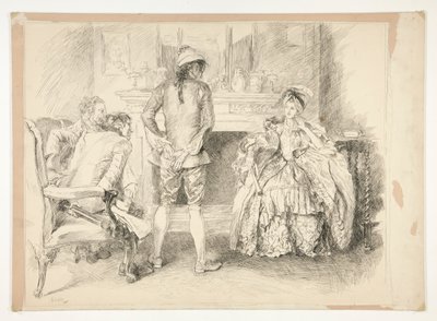 Den godmodige Mand. Frøken Richland og fogeden af Edwin Austin Abbey
