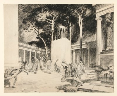 Oraklet trodsede, akt III, Scene II, Vinteren af Edwin Austin Abbey