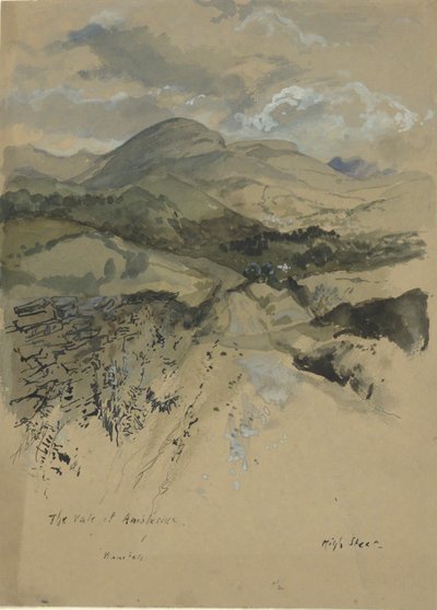 The Vale of Ambleside, Wansfell af Edwin Austin Abbey