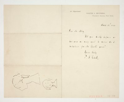 To skitser af en buste af Edwin Austin Abbey