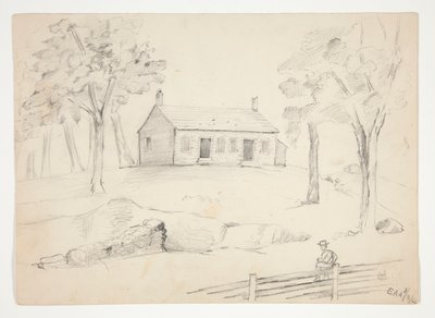 Udsigt over Friends Meeting House af Edwin Austin Abbey