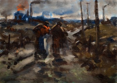 Black Country Scene (olie på plade) af Edwin Butler Bayliss