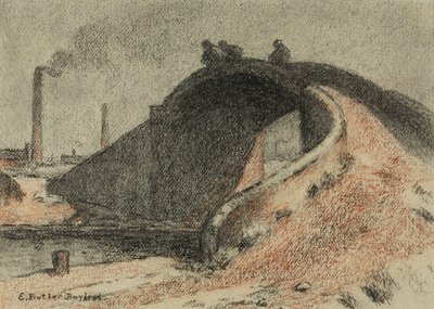Canal Bridge (pastel på papir) af Edwin Butler Bayliss