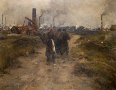 Evening in the Black Country (olie på lærred) af Edwin Butler Bayliss