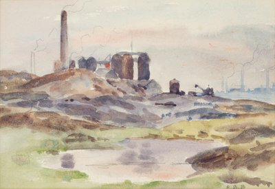 Ovne (akvarel med trækul på papir) af Edwin Butler Bayliss