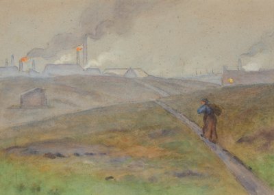 Variant af det sorte land, landskab (akvarel på papir) af Edwin Butler Bayliss