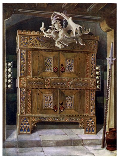 sengotisk schrank, 1910. af Edwin Foley
