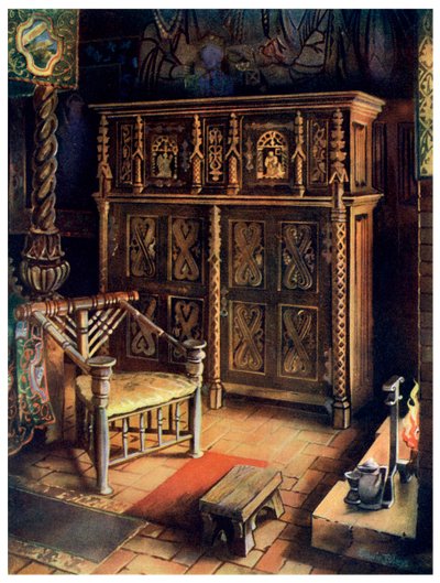 The Kings Room Oxburgh Hall, Norfolk, 1910. af Edwin Foley