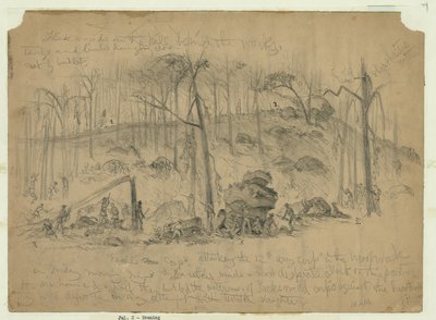 Angreb af general Ewells korps (Johnstons division), tidligere under Stonewall Jackson, på højre flanke af Unionens hær på Culp