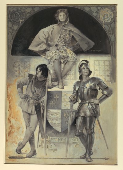 Pages and Knights, Frontispice til "The Man at Arms" af Edwin Howland Blashfield